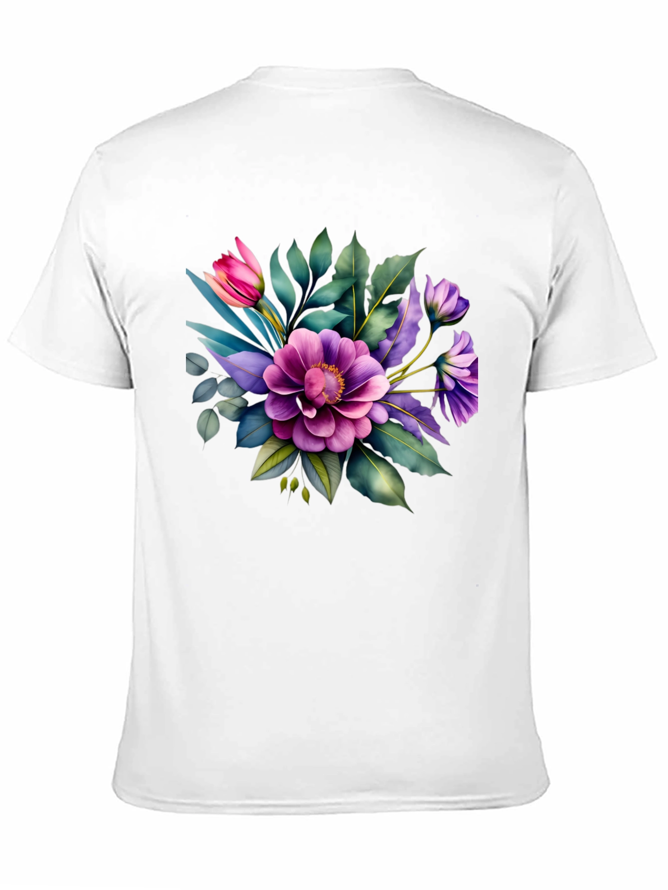 Floral Bouquet Graphic Tee - Trendy Black T-Shirt
