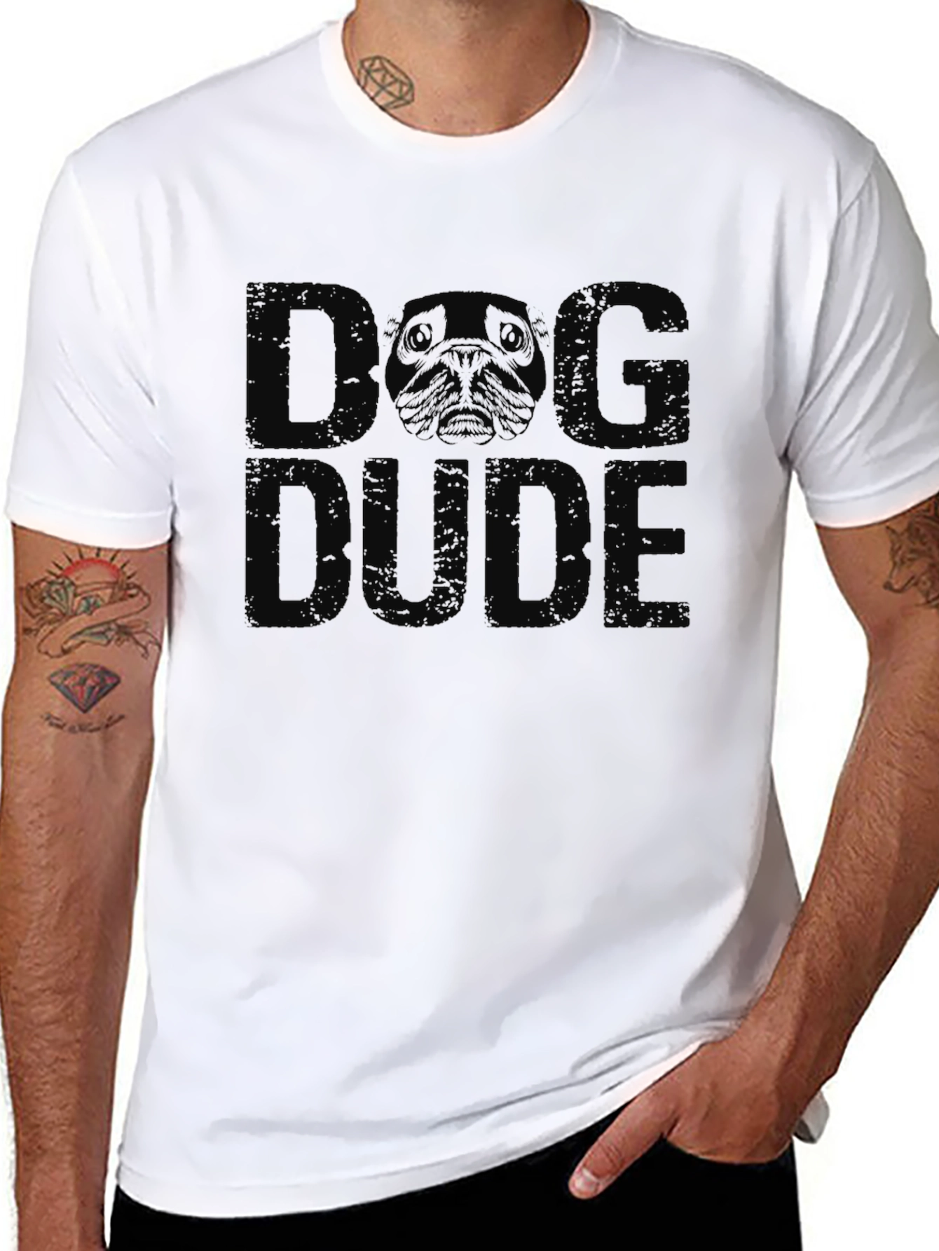 Dog Dude Graphic T-Shirt - Black