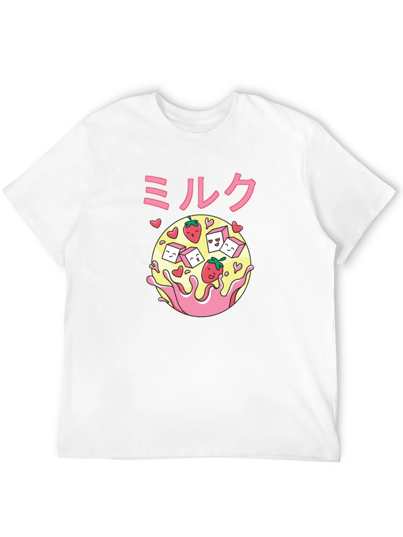 Strawberry Milk Kawaii Graphic T-Shirt