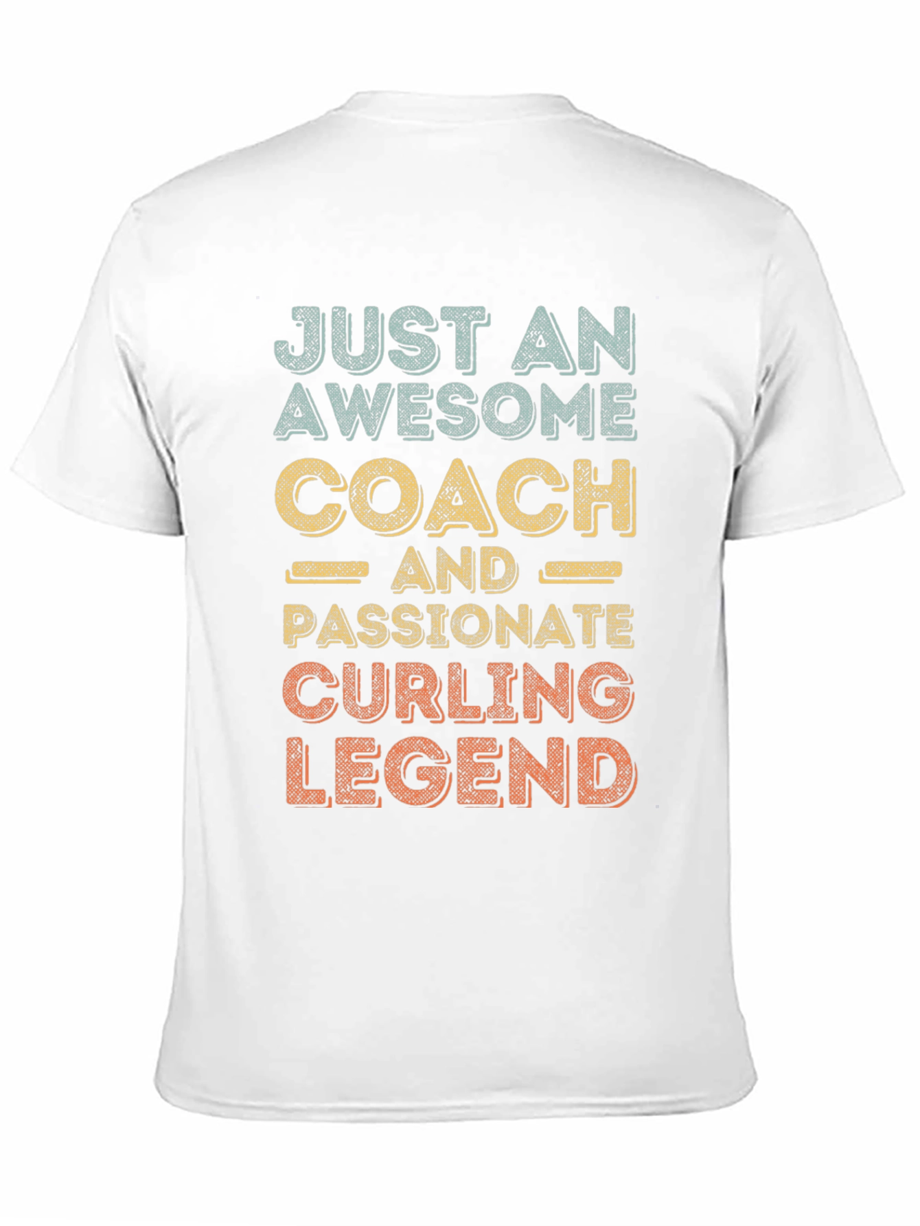 Awesome Coach Curling Legend Graphic T-Shirt