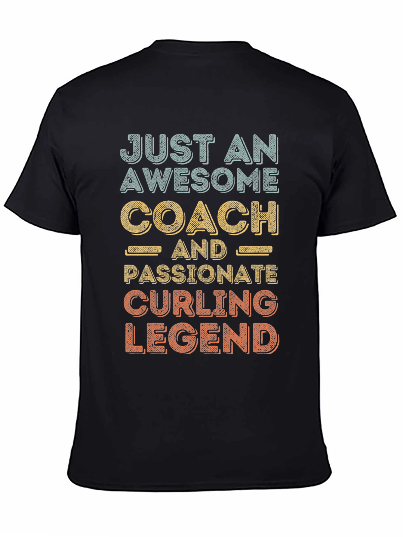 Awesome Coach Curling Legend Graphic T-Shirt