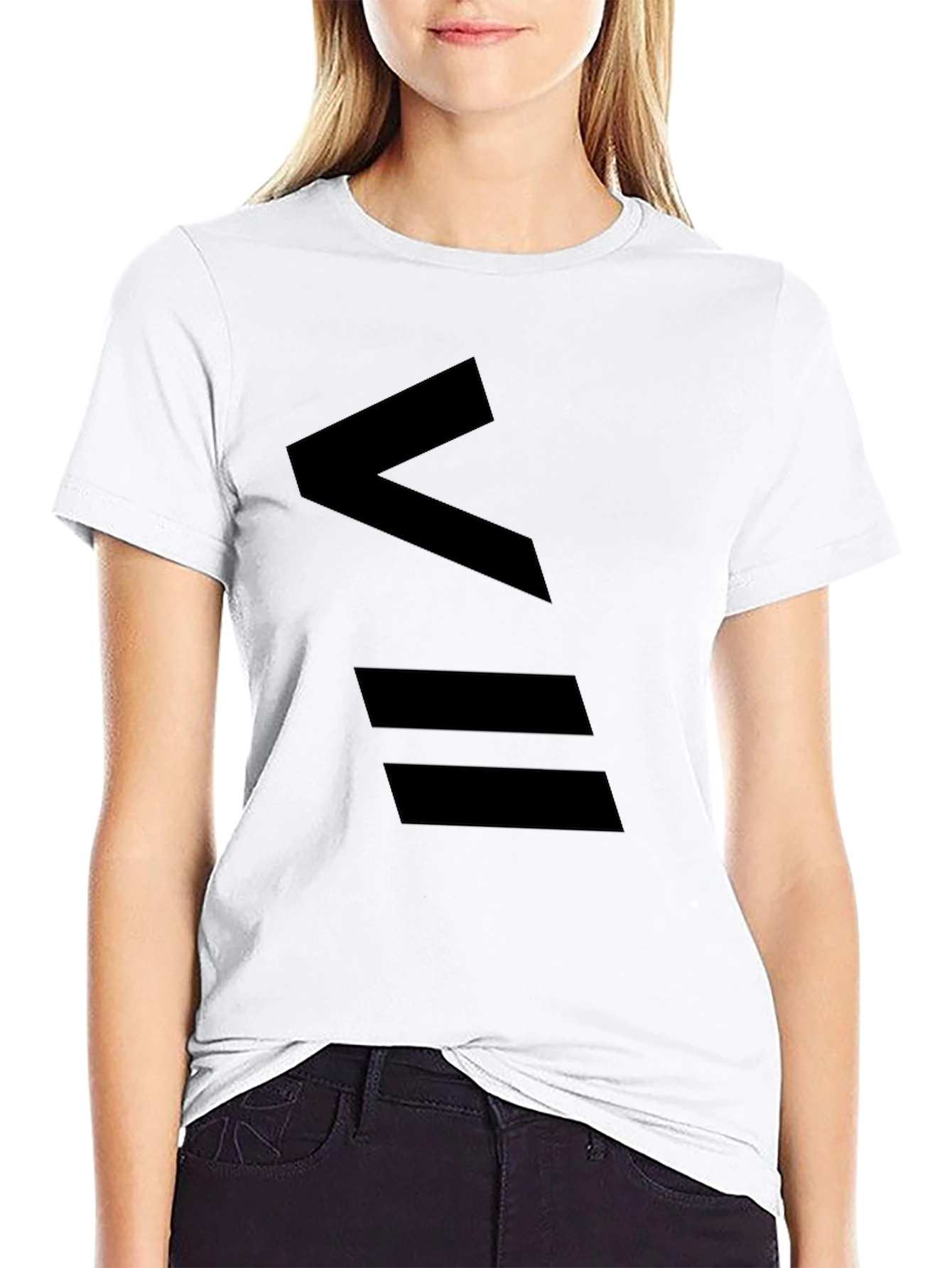 Minimalist Black T-Shirt with Abstract Design