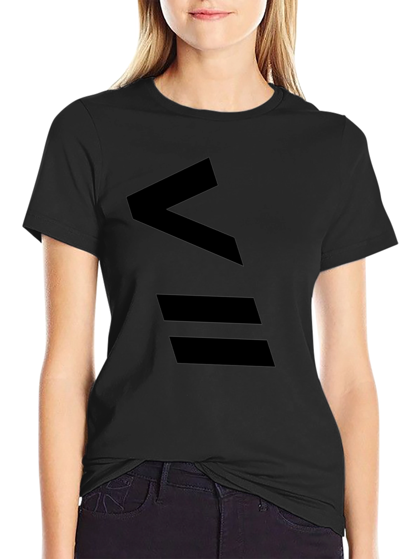 Minimalist Black T-Shirt with Abstract Design