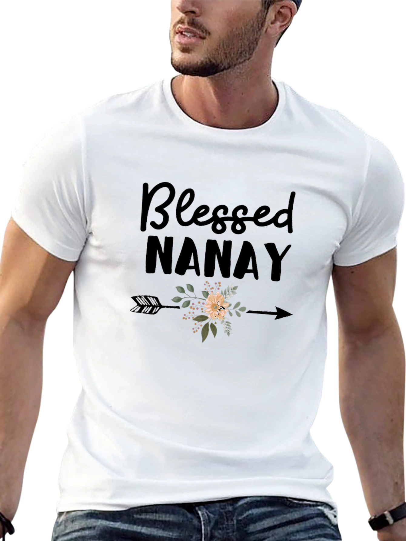 Blessed Nanay Graphic Tee - Black T-Shirt