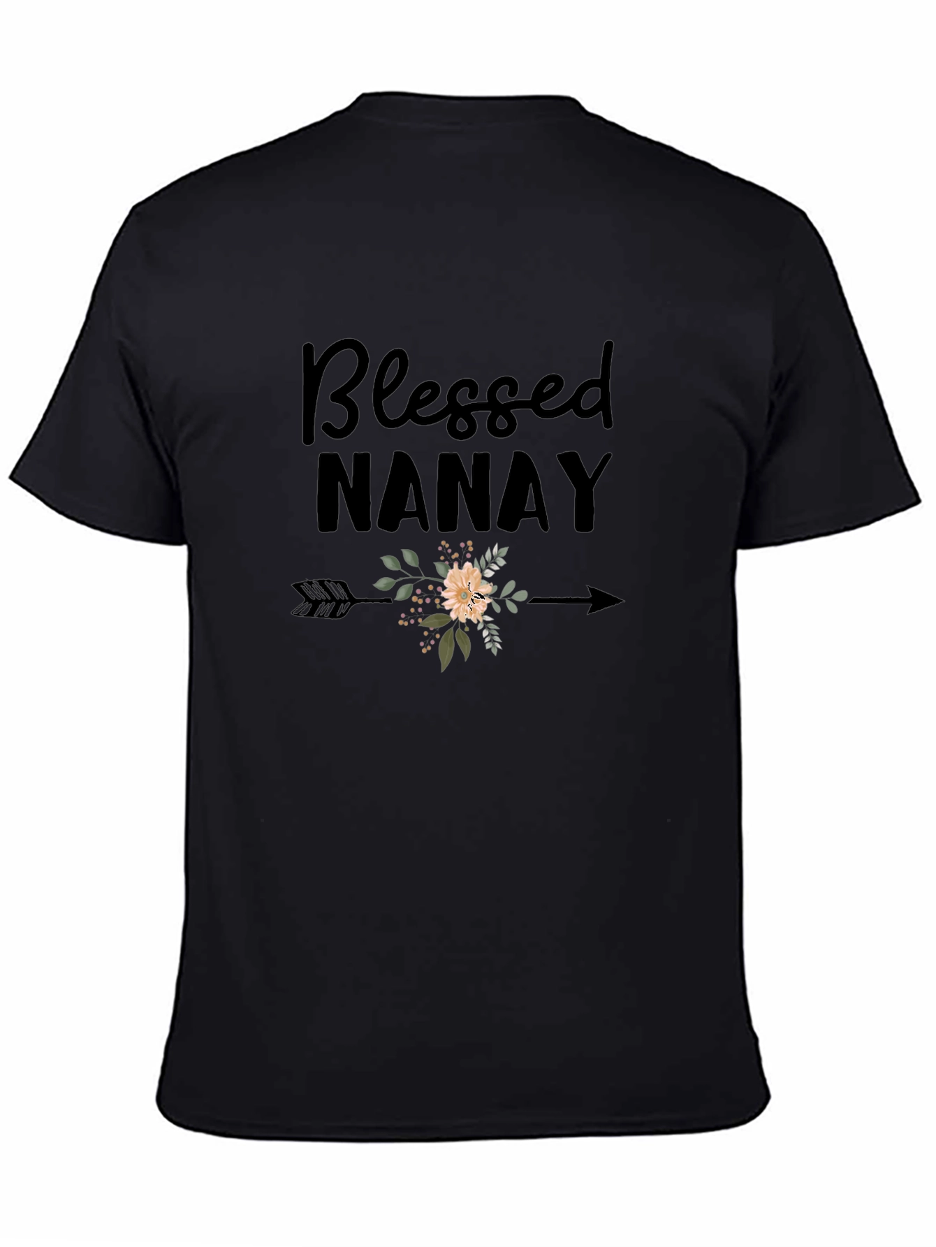 Blessed Nanay Graphic Tee - Black T-Shirt