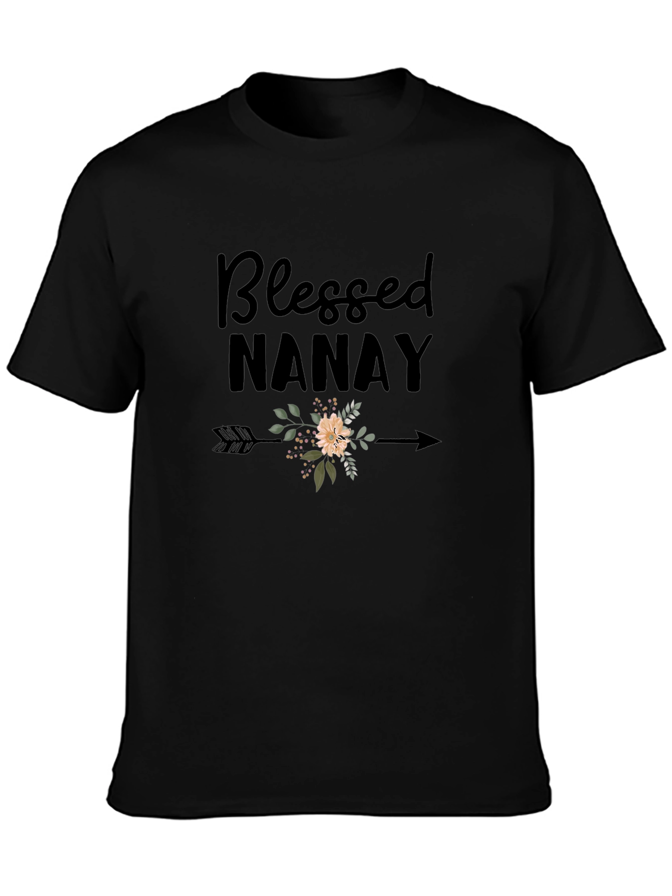 Blessed Nanay Graphic Tee - Black T-Shirt