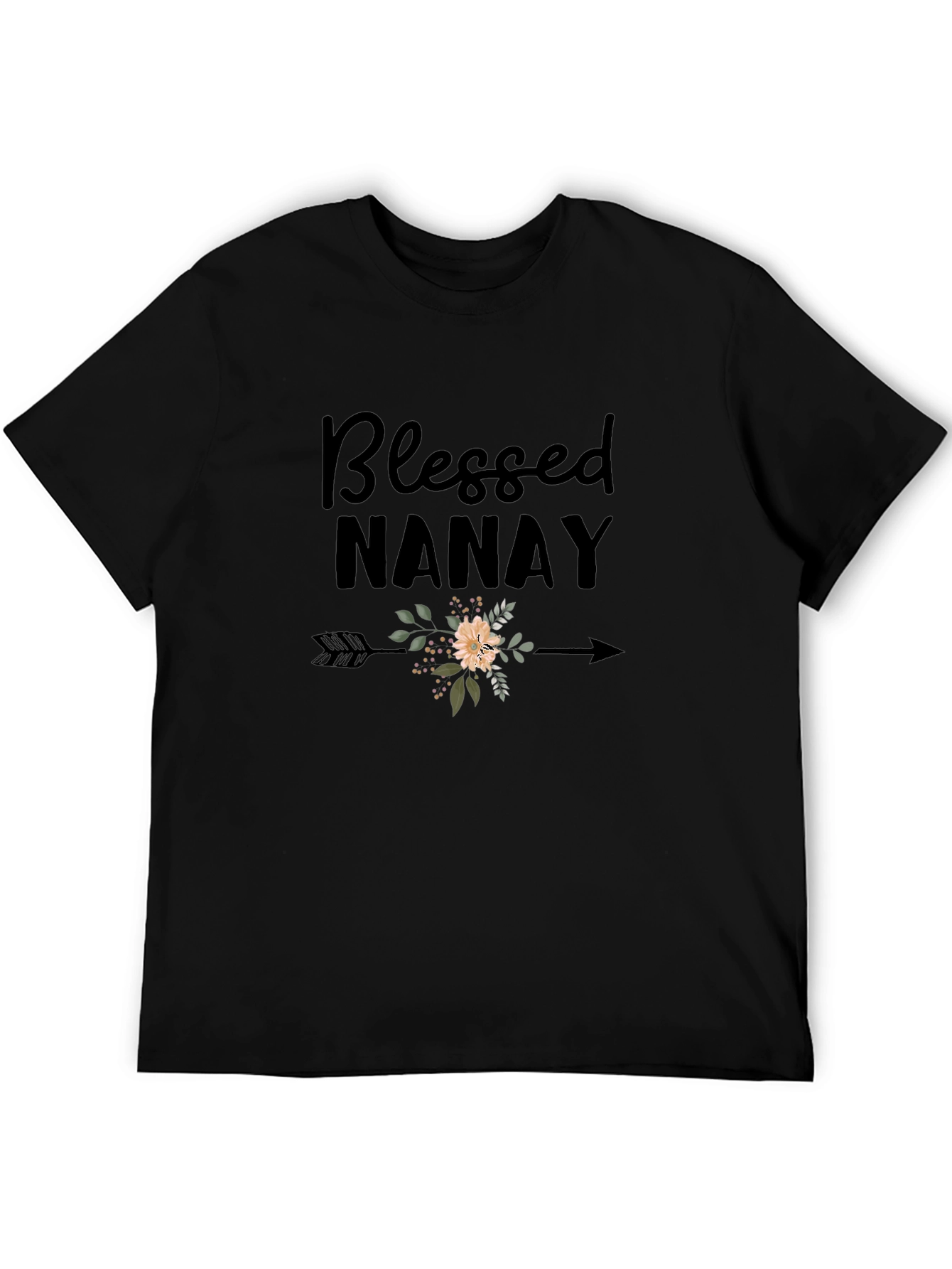 Blessed Nanay Graphic Tee - Black T-Shirt