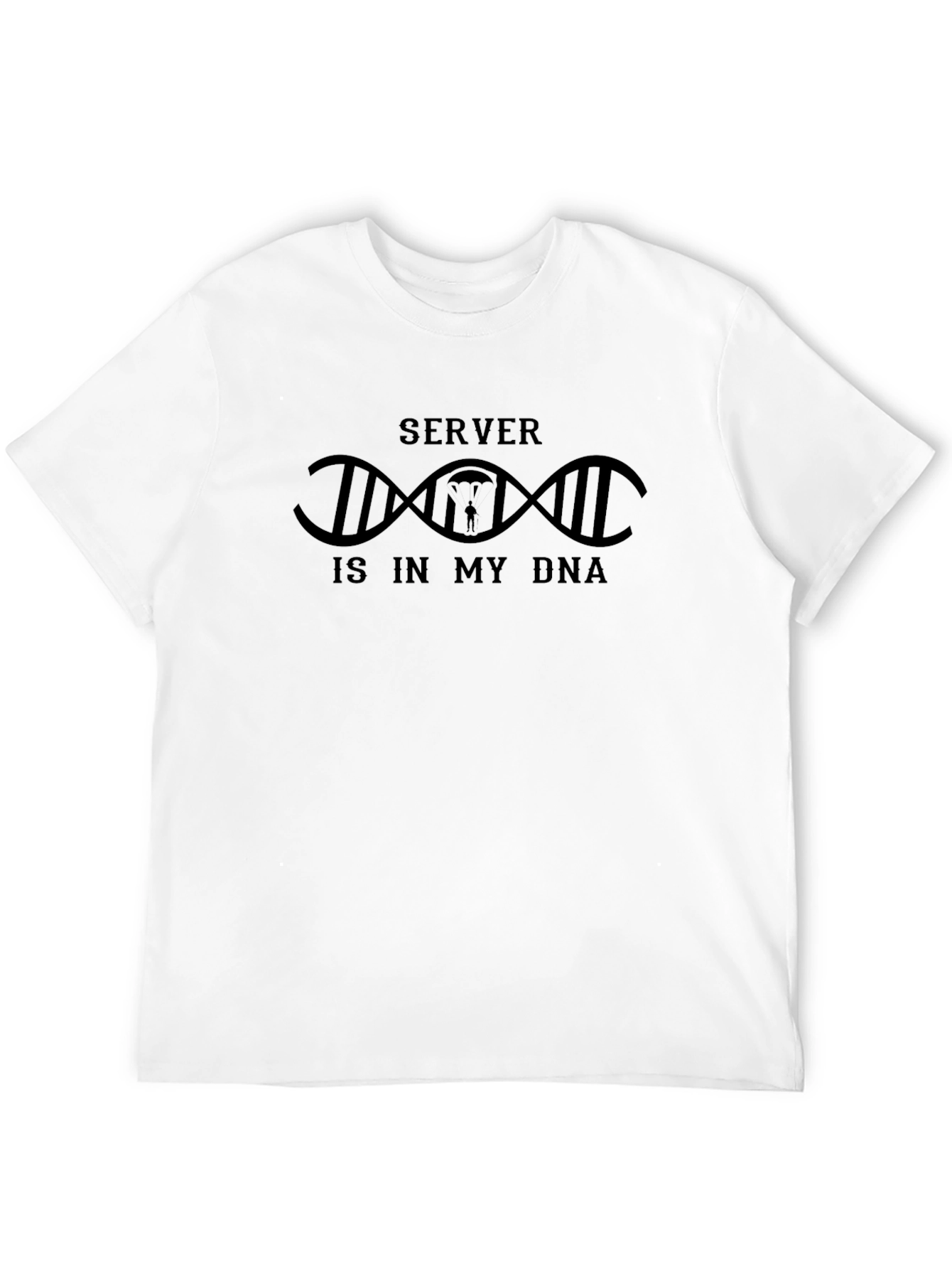 Server Is In My DNA Black T-Shirt