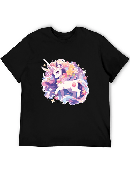 Magical Unicorn Graphic Tee - Black