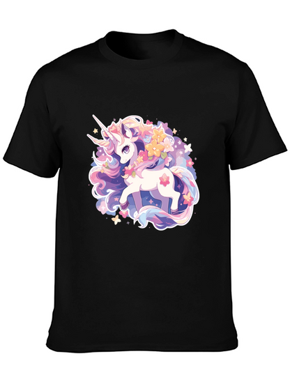 Magical Unicorn Graphic Tee - Black