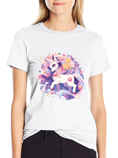 Magical Unicorn Graphic Tee - Black