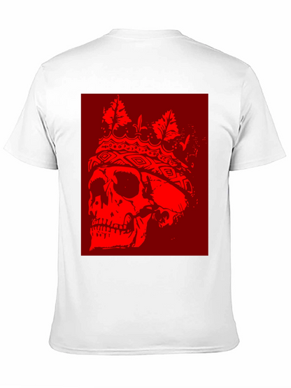 Skull King Graphic T-Shirt - Bold Red Design