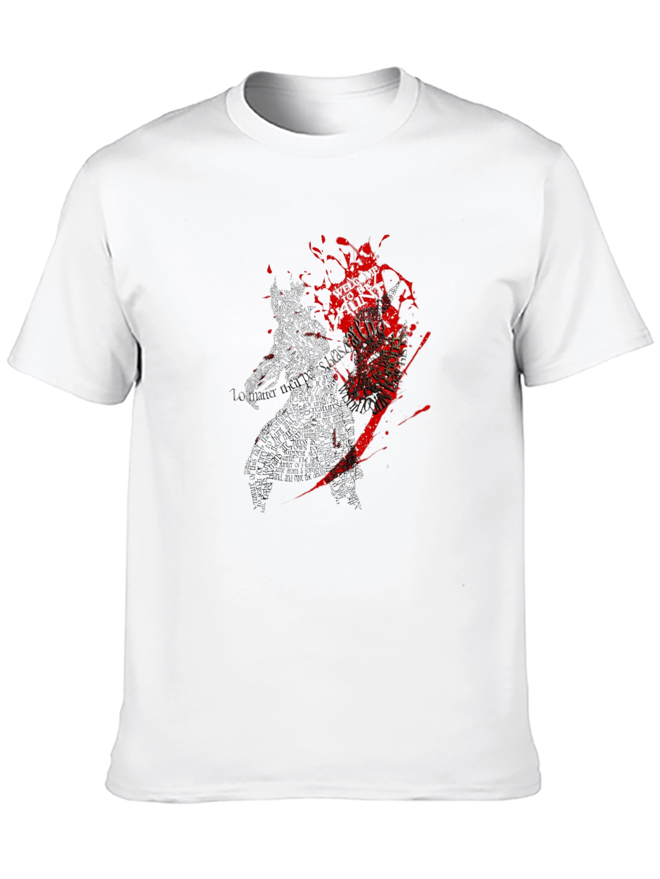 Graphic Print Crew Neck T-Shirt - Dark