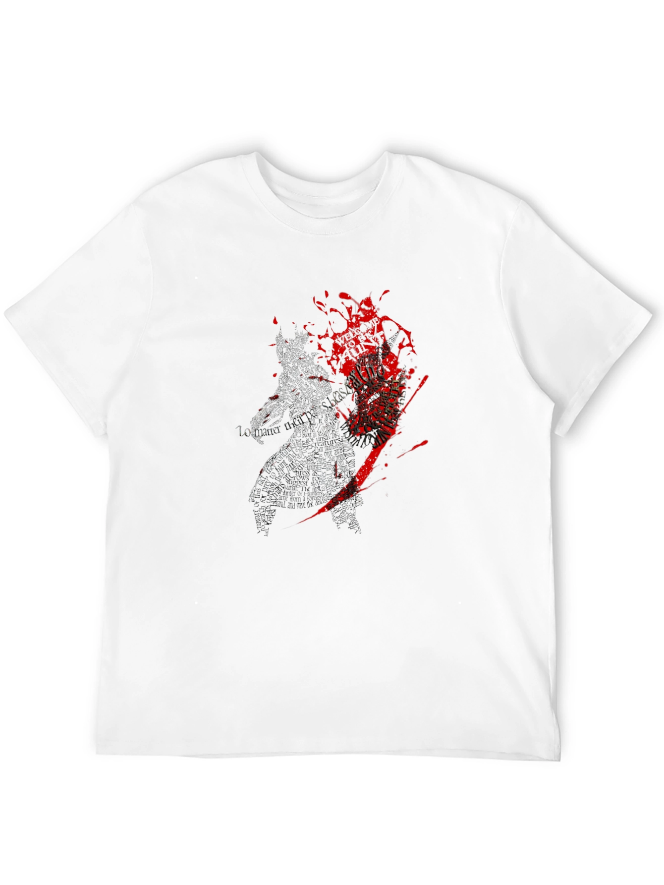 Graphic Print Crew Neck T-Shirt - Dark