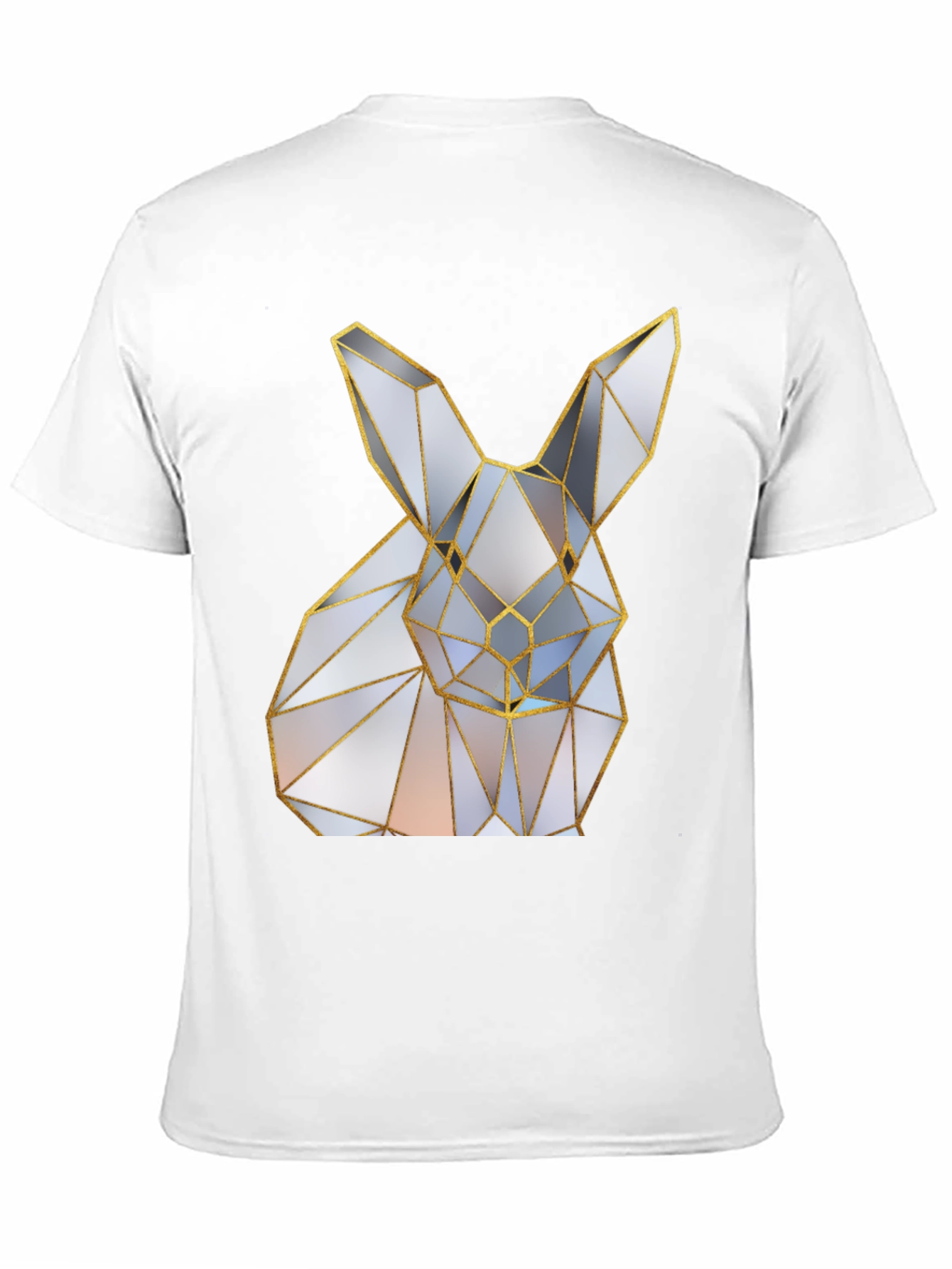 Geometric Rabbit Graphic Tee - Modern Style