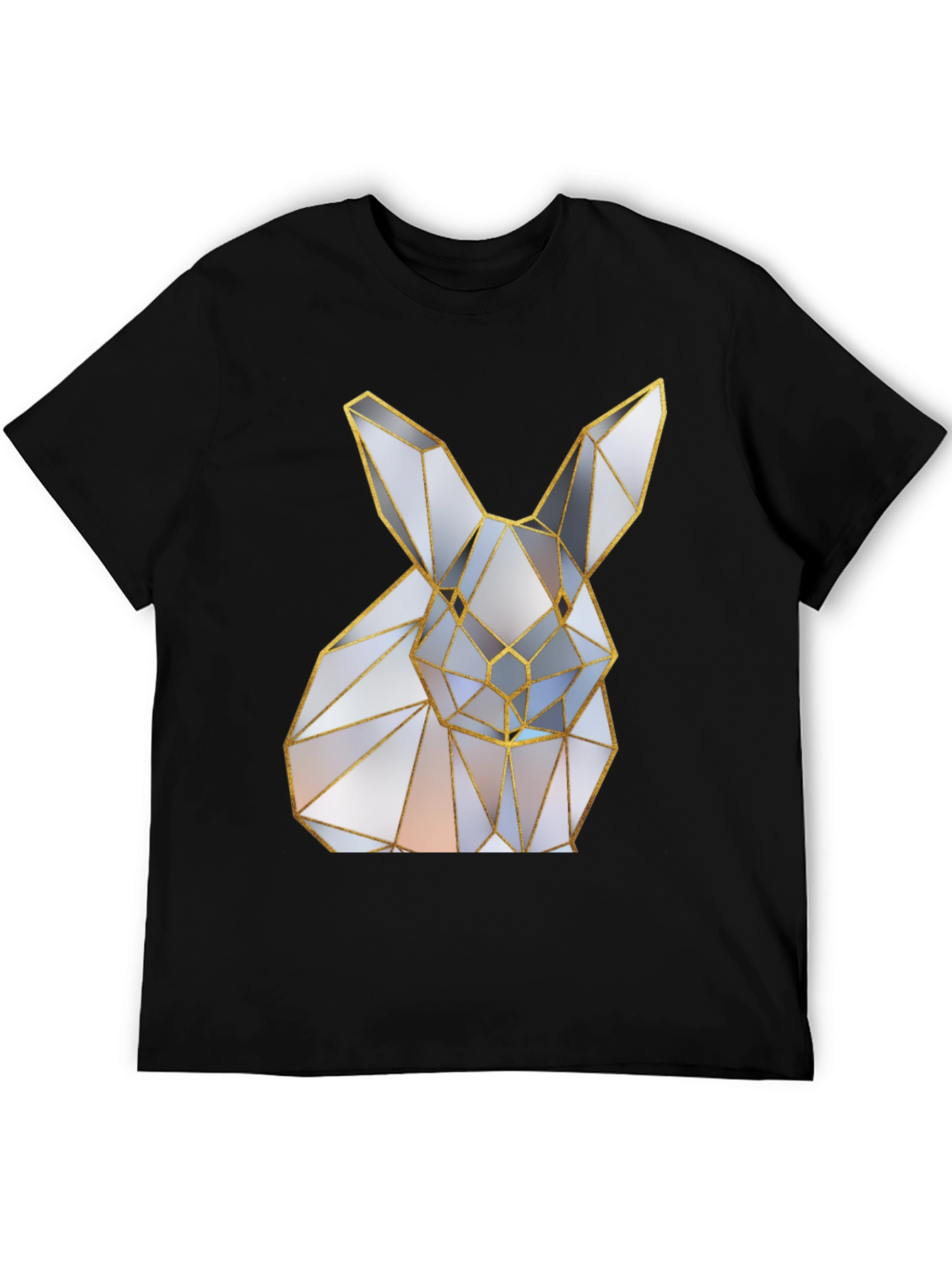 Geometric Rabbit Graphic Tee - Modern Style