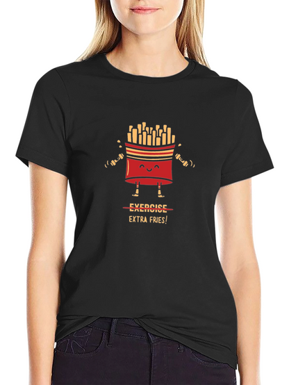 Exercise Extra Fries Graphic T-Shirt