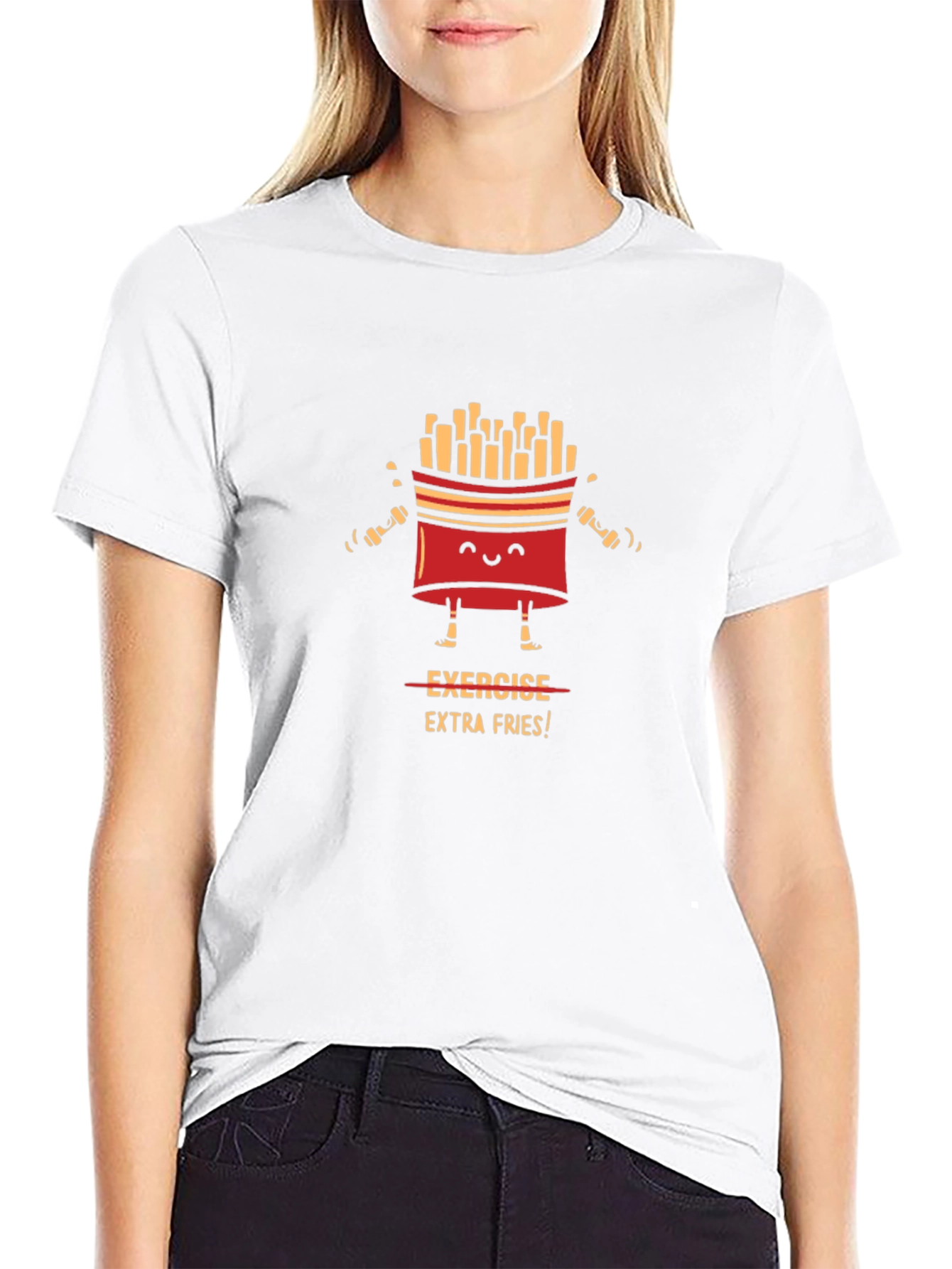 Exercise Extra Fries Graphic T-Shirt
