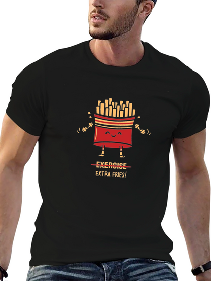 Exercise Extra Fries Graphic T-Shirt