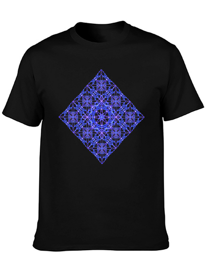 Geometric Diamond Print Tee - Modern Graphic T-Shirt