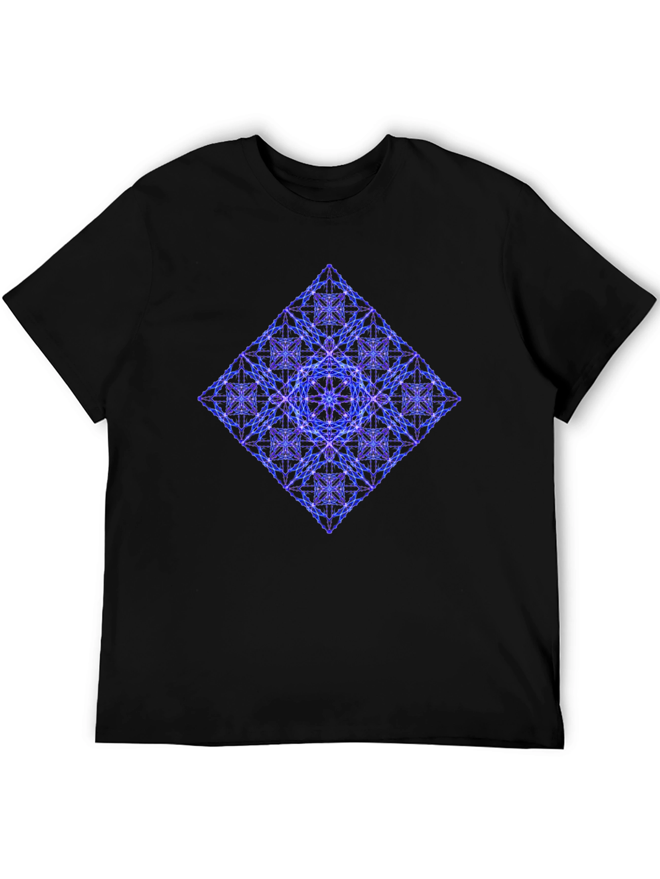 Geometric Diamond Print Tee - Modern Graphic T-Shirt