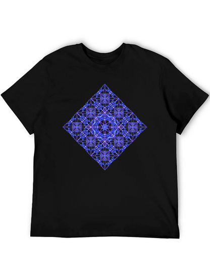 Geometric Diamond Print Tee - Modern Graphic T-Shirt