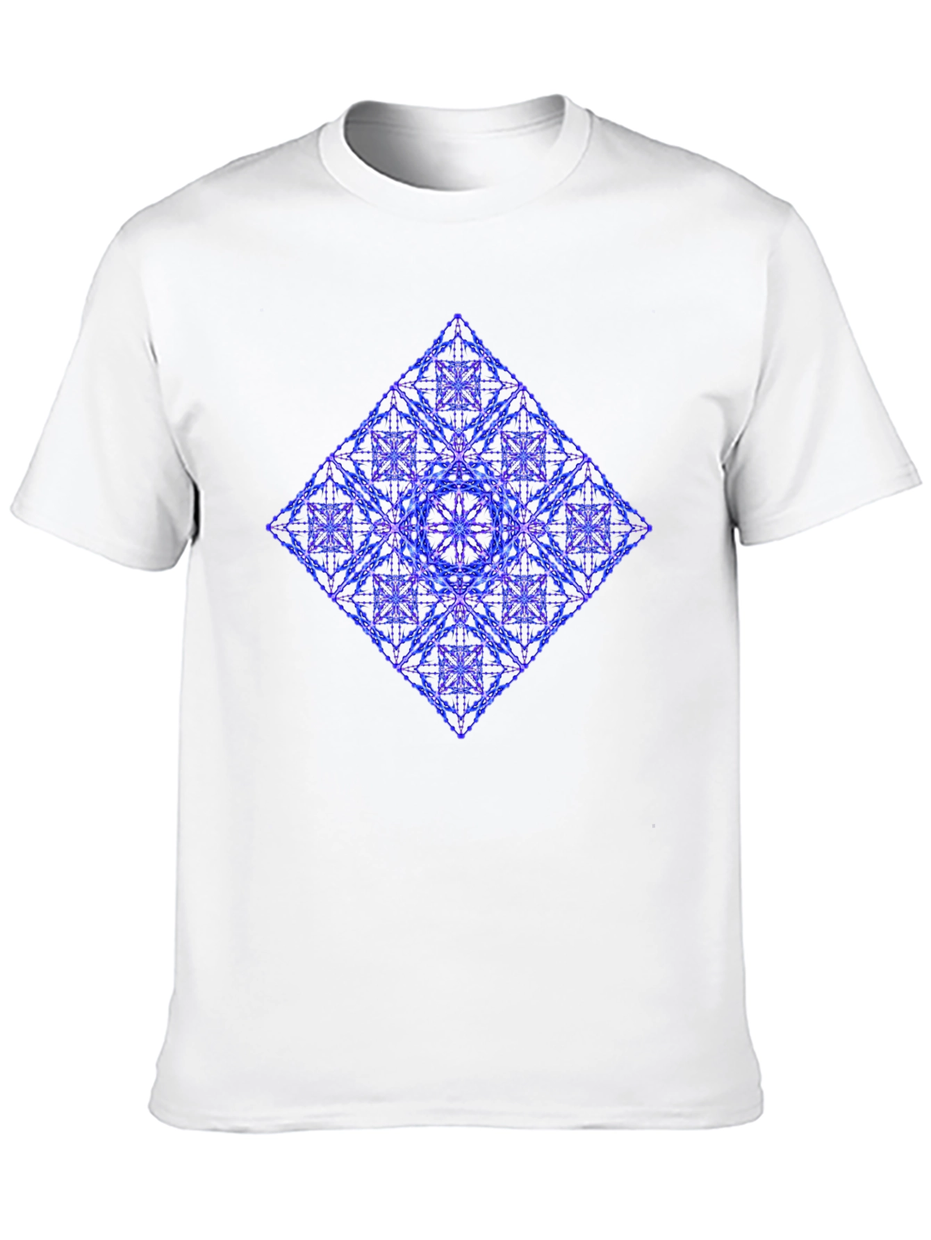 Geometric Diamond Print Tee - Modern Graphic T-Shirt
