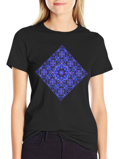 Geometric Diamond Print Tee - Modern Graphic T-Shirt