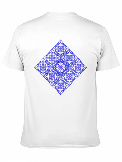 Geometric Diamond Print Tee - Modern Graphic T-Shirt