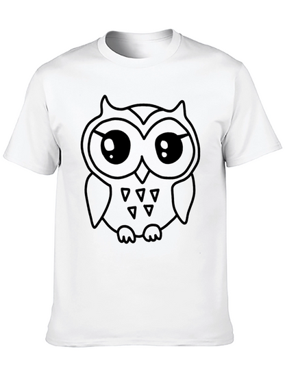 Black Owl Graphic Tee - Casual Style