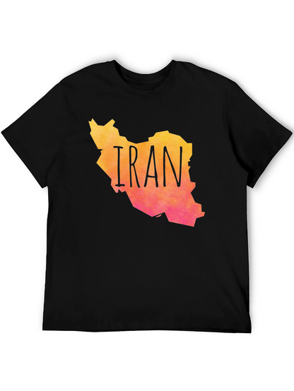 Iran Map Graphic Print T-Shirt