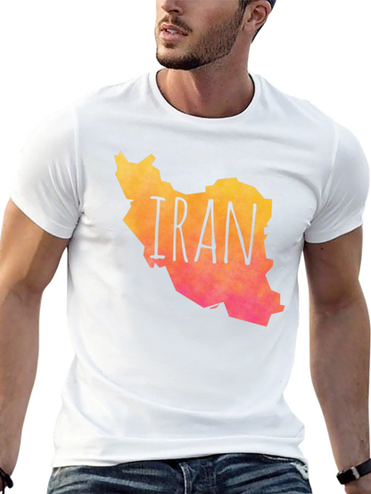 Iran Map Graphic Print T-Shirt