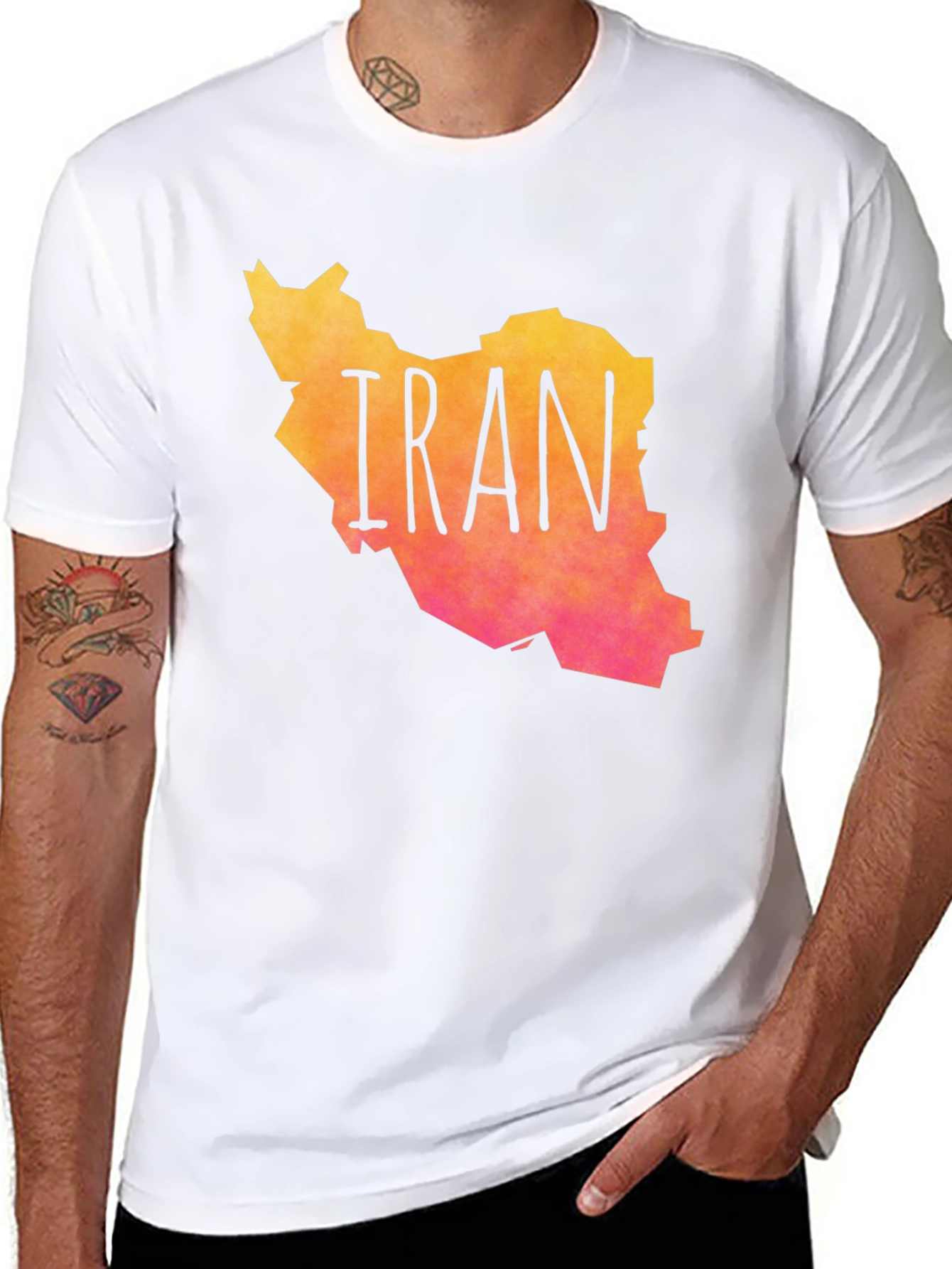 Iran Map Graphic Print T-Shirt