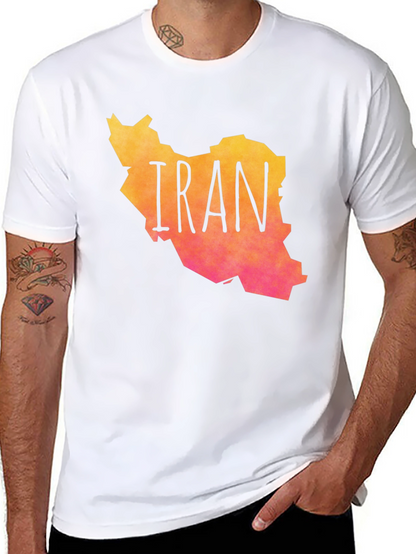 Iran Map Graphic Print T-Shirt