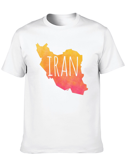 Iran Map Graphic Print T-Shirt