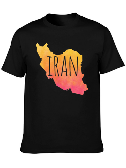 Iran Map Graphic Print T-Shirt