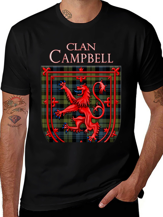 Clan Campbell Crest T-Shirt Scottish Heritage
