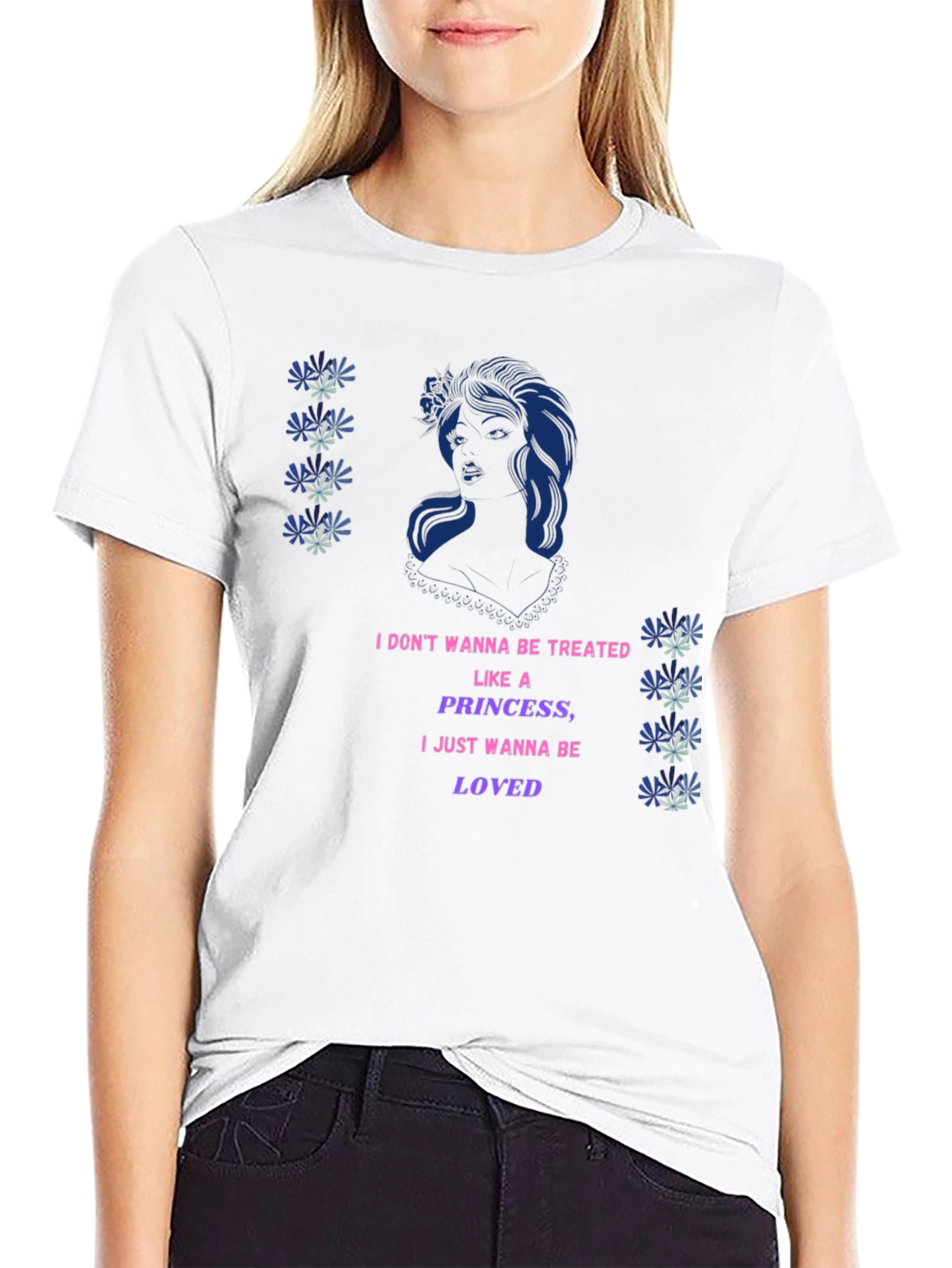Graphic Print T-Shirt - Princess Loved Design