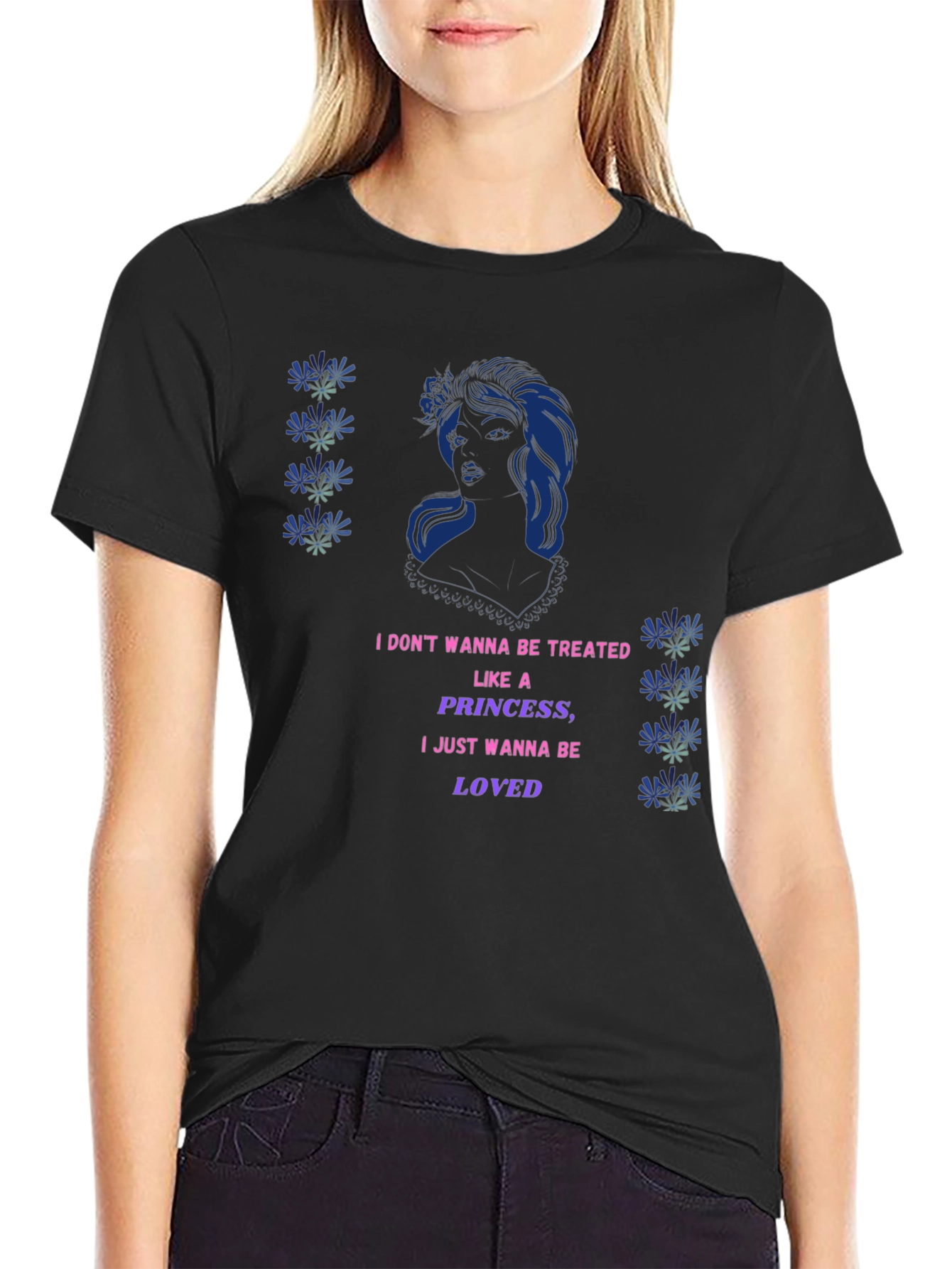 Graphic Print T-Shirt - Princess Loved Design
