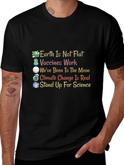 Science Matters T-Shirt: Earth Vaccines Moon Climate