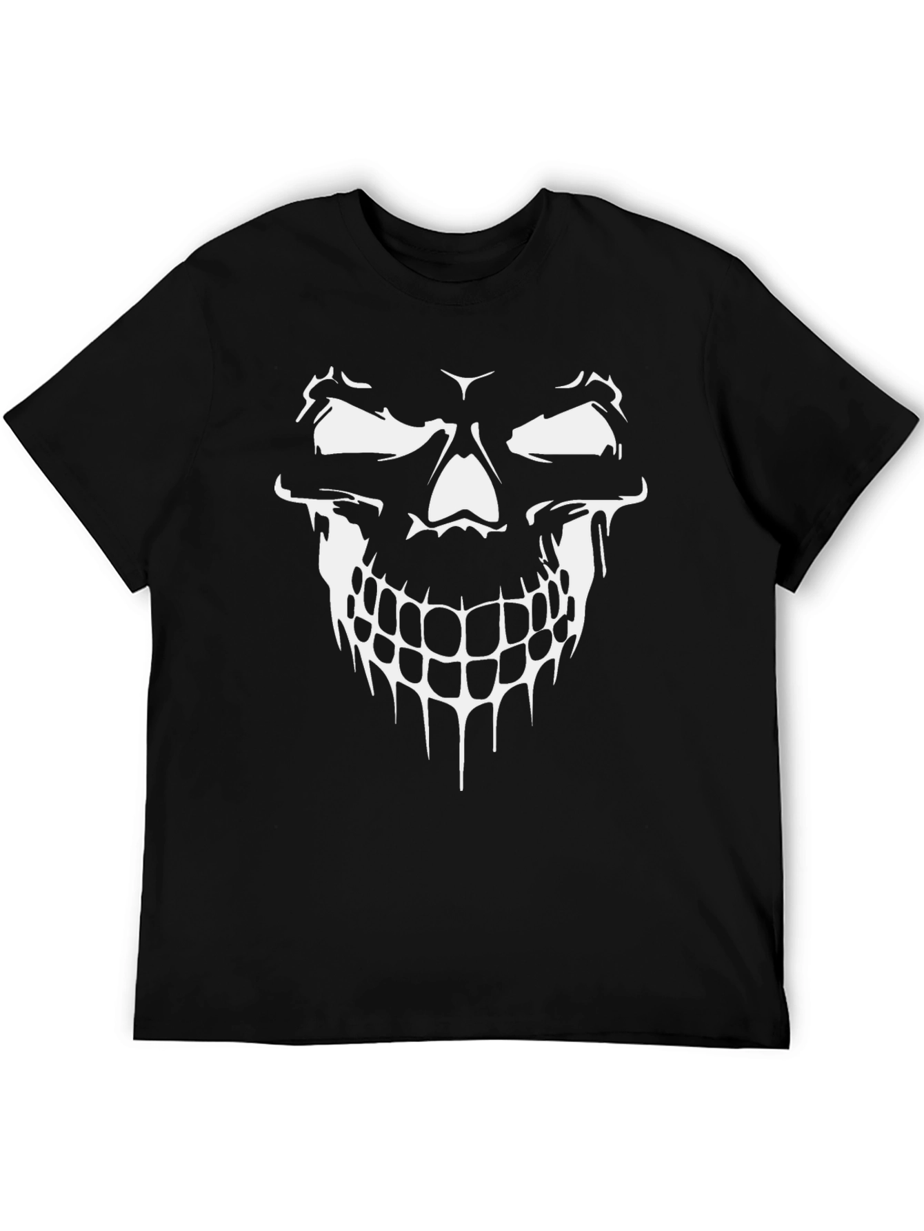 Skull Graphic Black T-Shirt - Edgy Mens Fashion