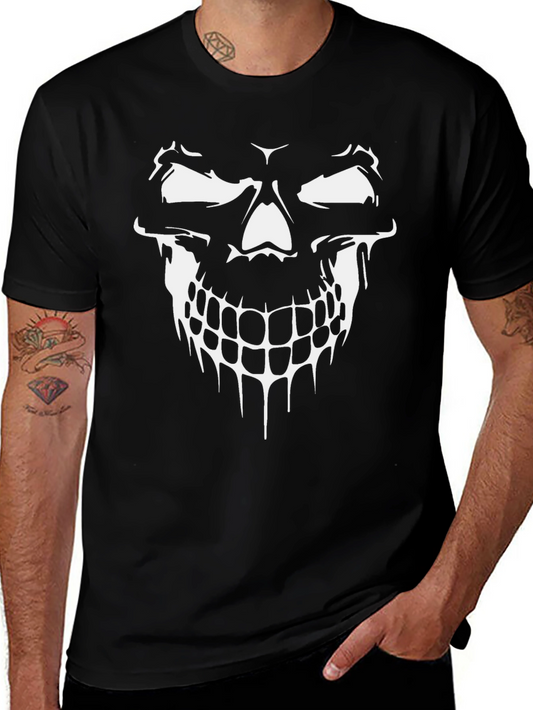Skull Graphic Black T-Shirt - Edgy Mens Fashion
