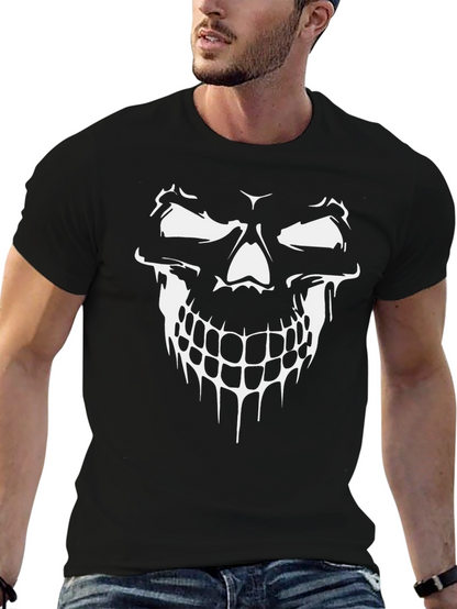 Skull Graphic Black T-Shirt - Edgy Mens Fashion