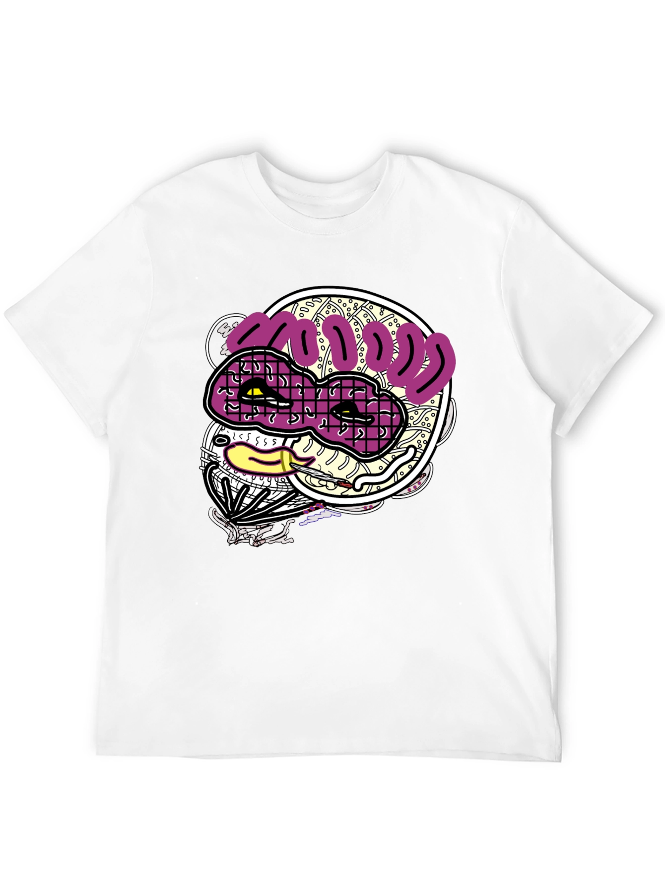 Funky Graphic Print Black T-Shirt