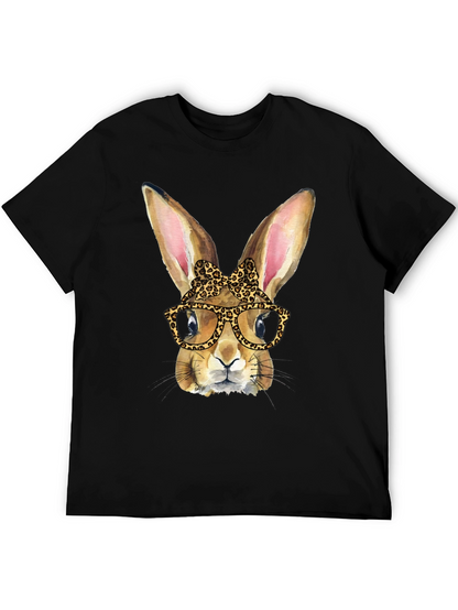 Funny Bunny Leopard Print T-Shirt