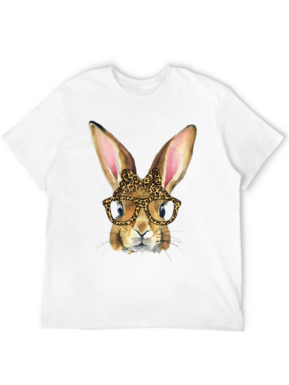 Funny Bunny Leopard Print T-Shirt