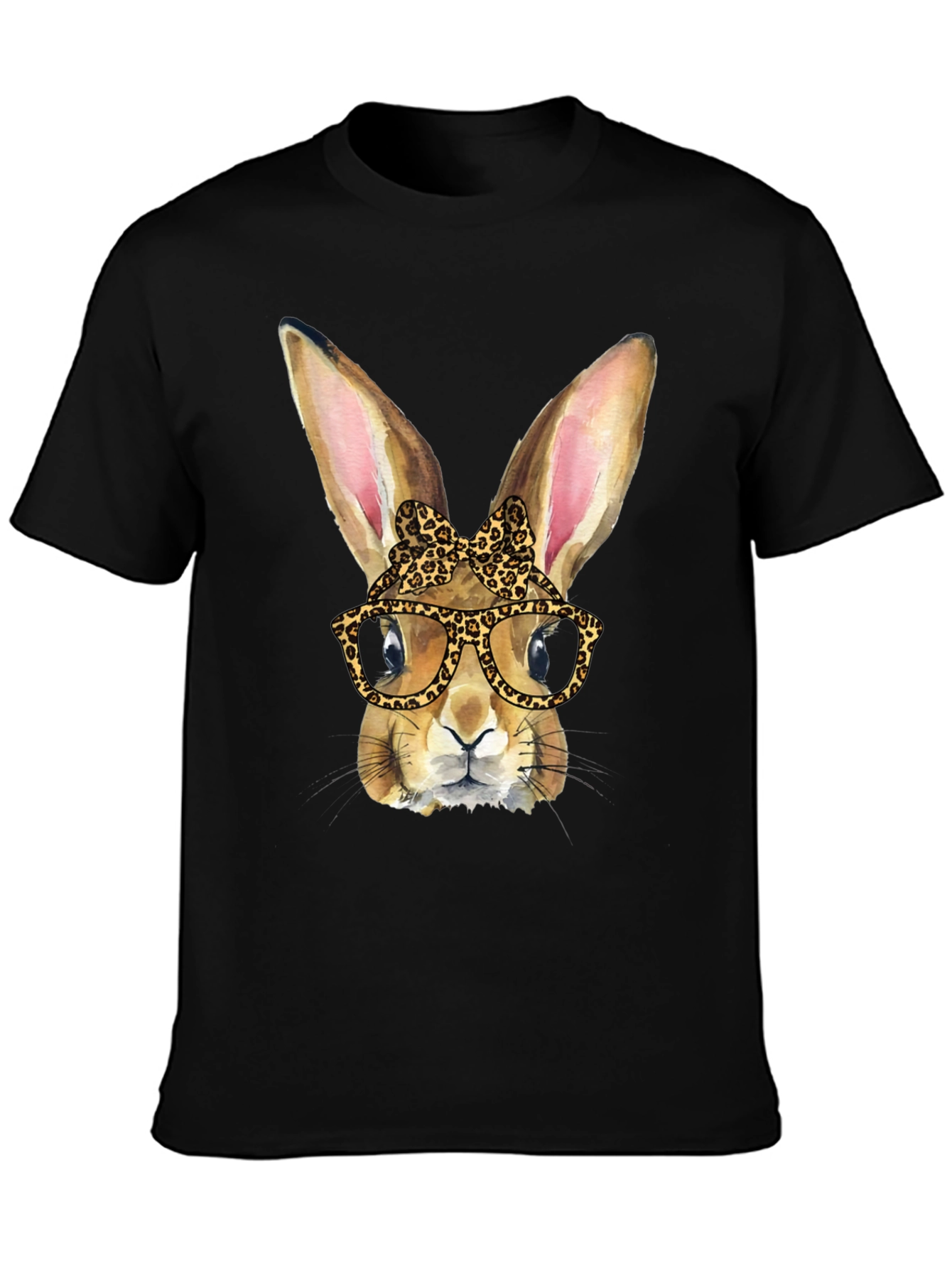 Funny Bunny Leopard Print T-Shirt