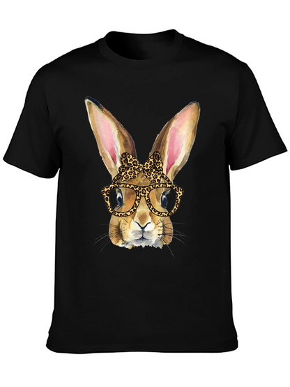 Funny Bunny Leopard Print T-Shirt