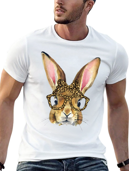 Funny Bunny Leopard Print T-Shirt