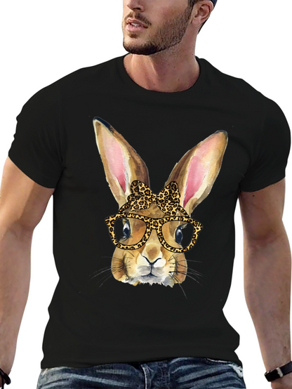 Funny Bunny Leopard Print T-Shirt